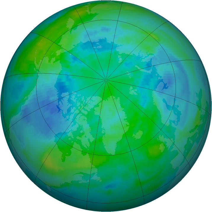Arctic ozone map for 04 October 1988